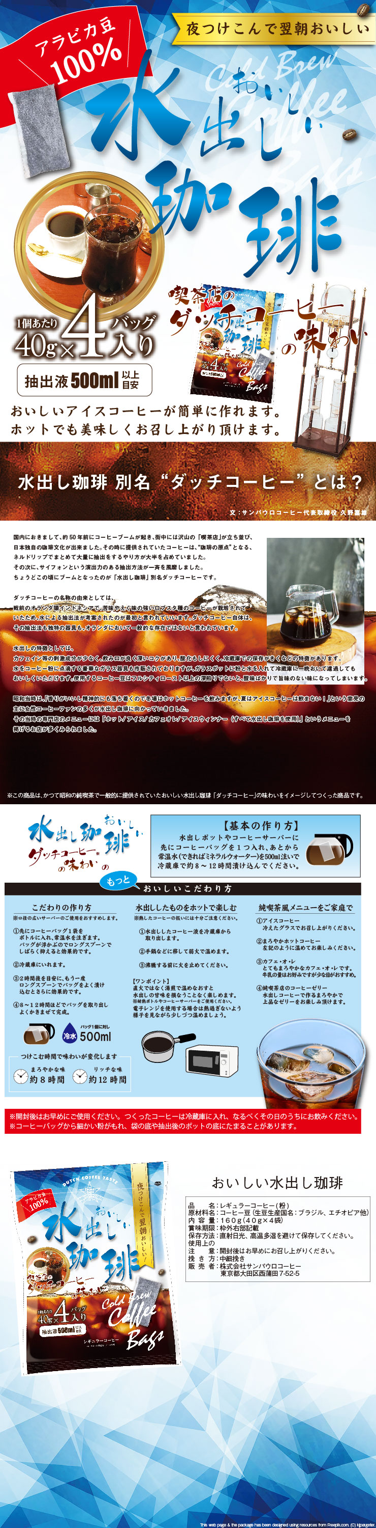 おいしい水出し珈琲 バラ1袋 ドリップパック 公式直販 Sao Paulo Coffee